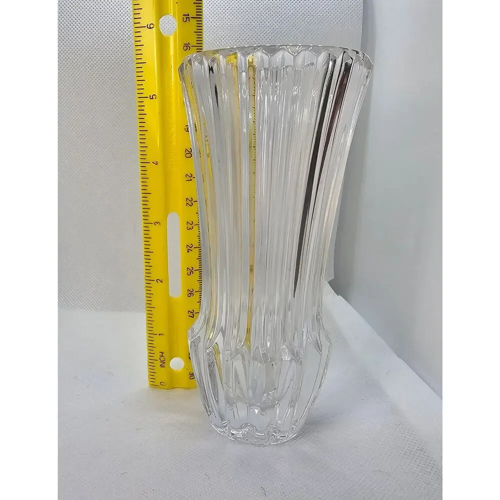 Fostoria Cut Crystal Bud Vase Vintage Avon 1977 Seasons Greetings